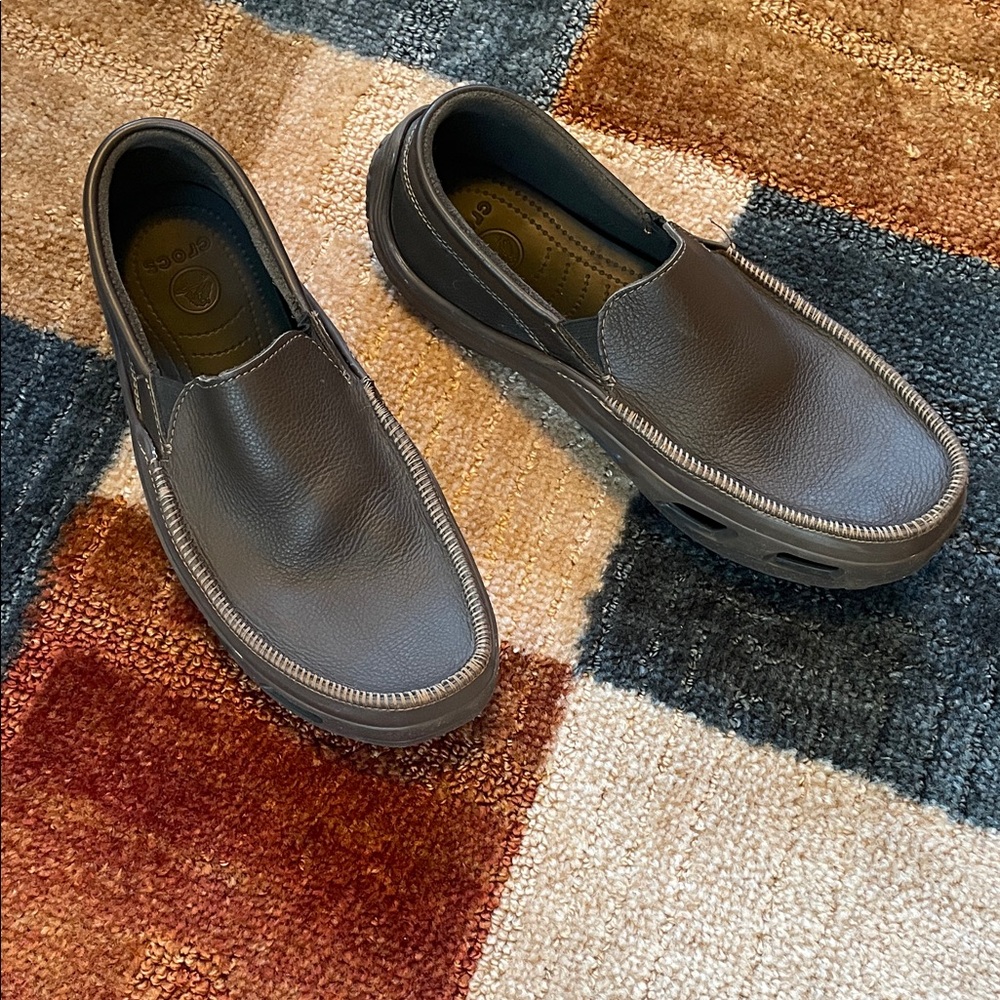 CROCS Men's Dark Brown Slip-On Loafers